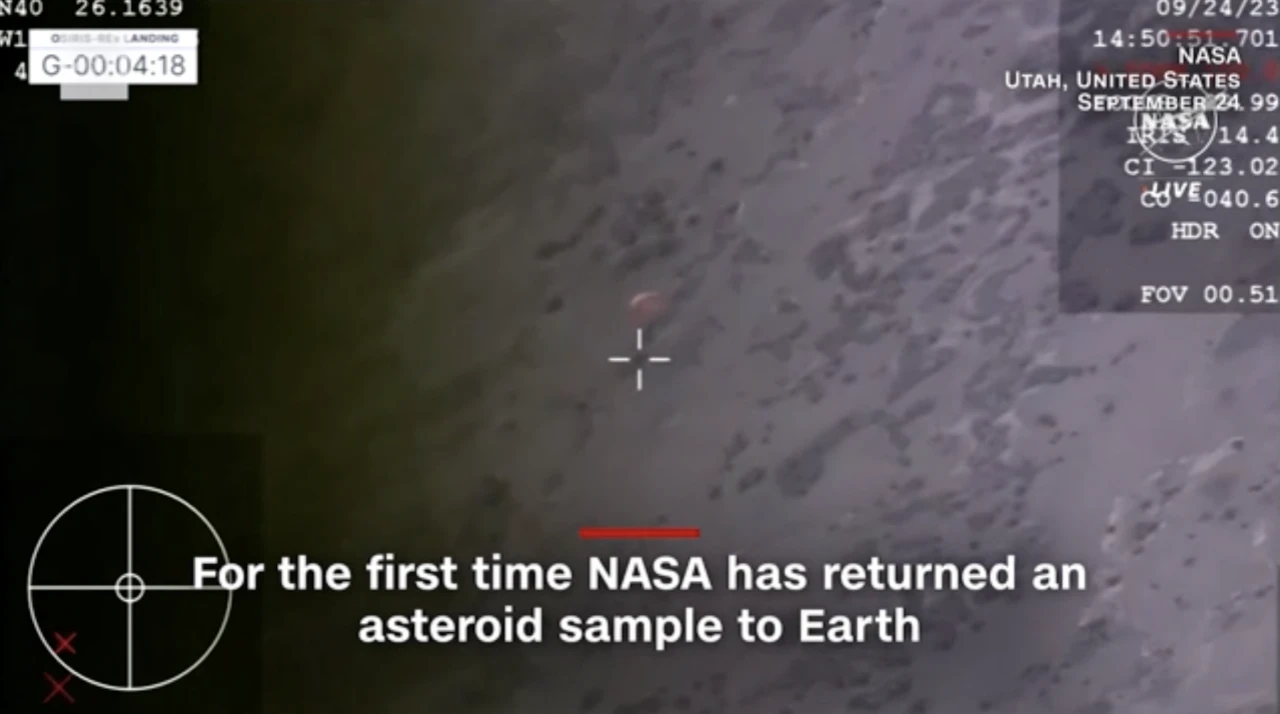 NASA的OSIRIS-REx航天器成功将小行星Bennu样本投放到地球
