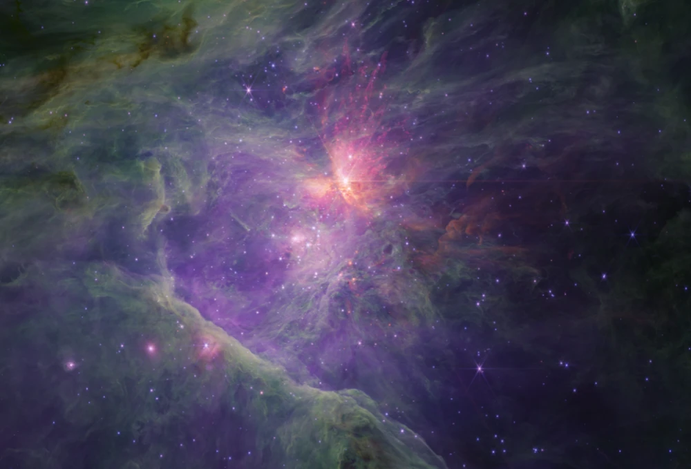 NASA/ESA/CSA韦伯太空望远镜的猎户座星云广角视图发布