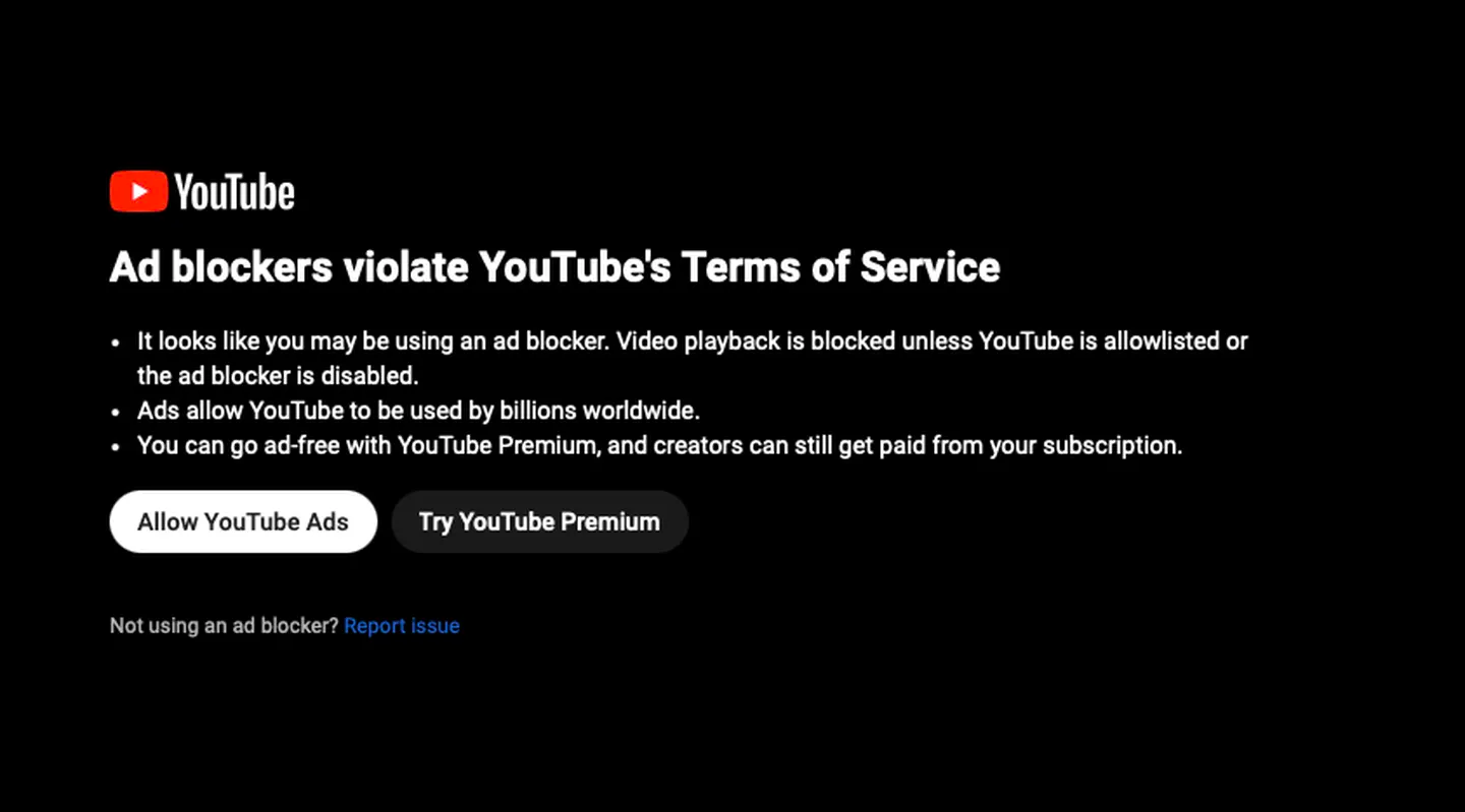 YouTube正加大对广告拦截器打击力度 使用拦截器用户视频播放将被屏蔽