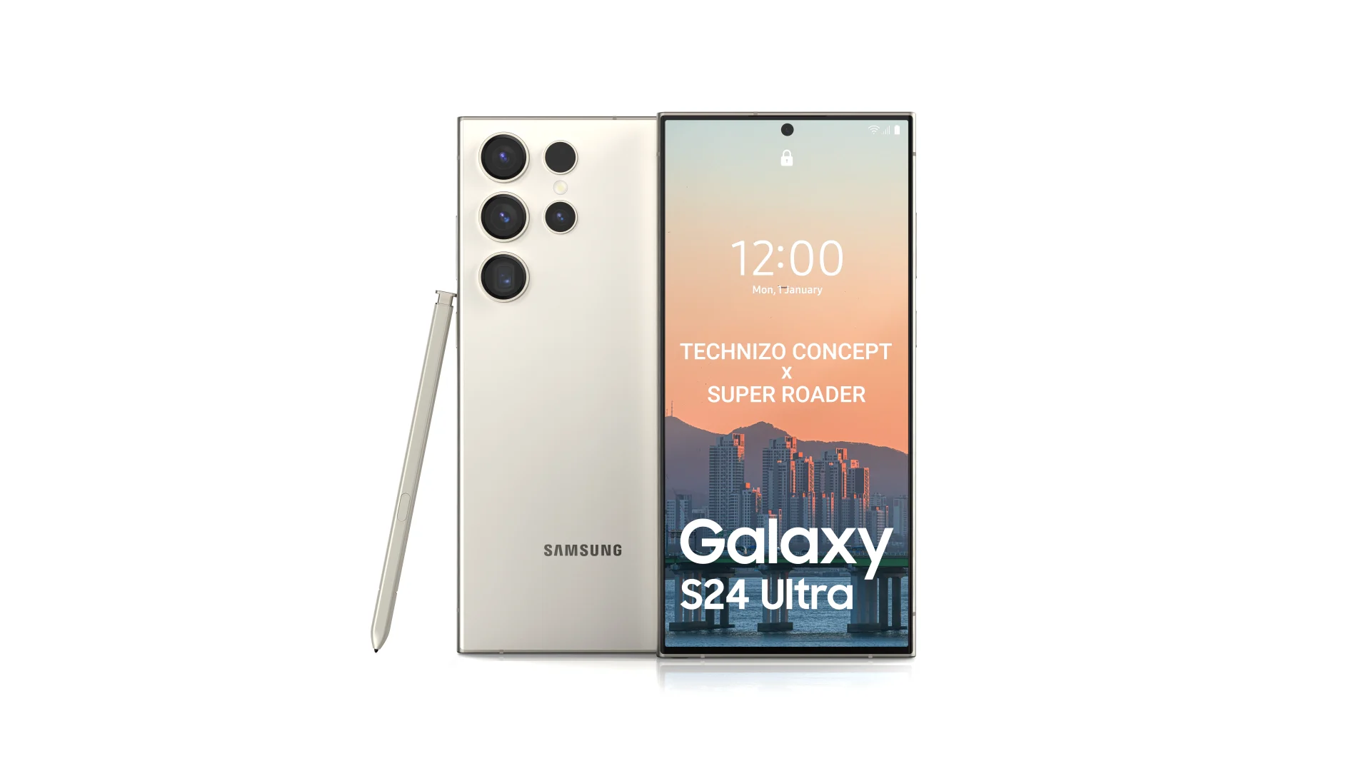 三星Samsung Galaxy S24 Ultra高清渲染圖曝光 鈦金屬拉絲機身盡顯高貴
