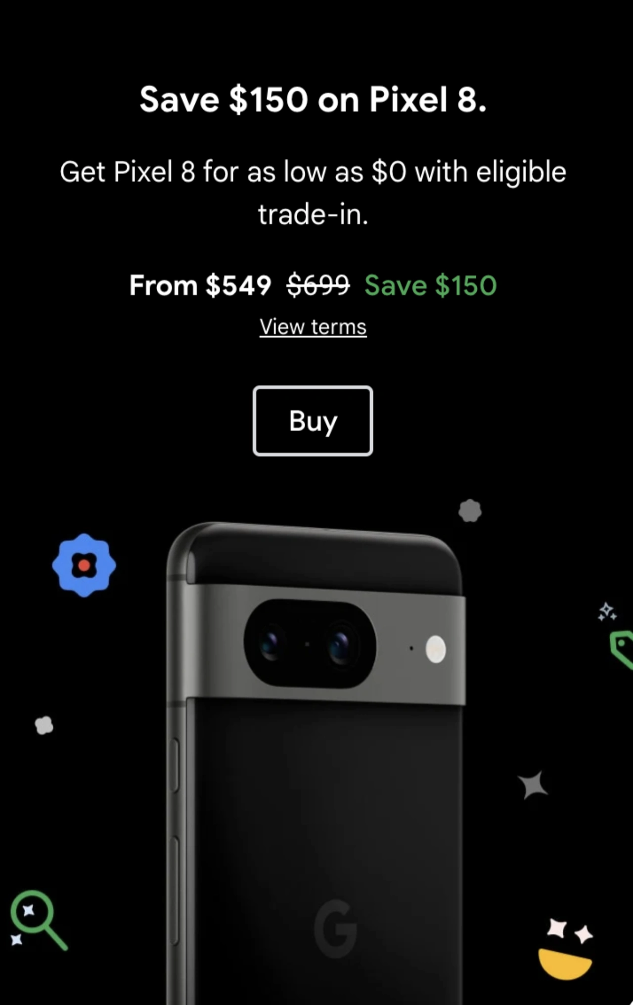 Pixel 8降价啦仅549美元 Google Store美国黑色星期五节省150美元