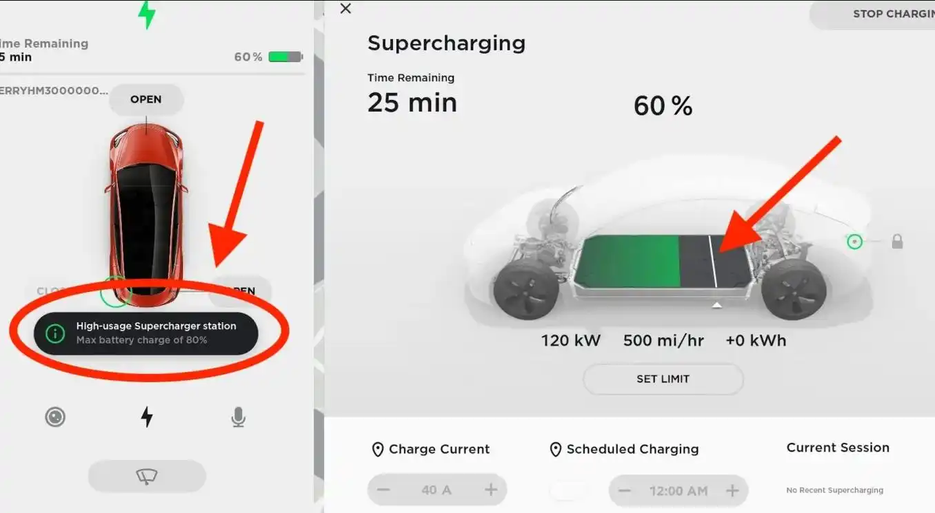 特斯拉Tesla推出超级充电站拥堵费 充电90%时每分钟收费1美元