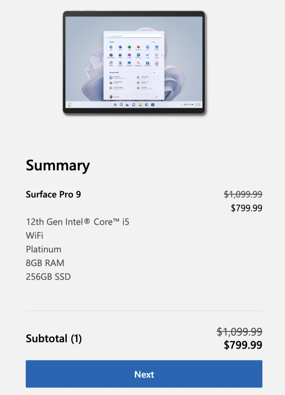 网络周优惠微软Surface Pro 9平板电脑节省了300美元 Windows 11操作系统