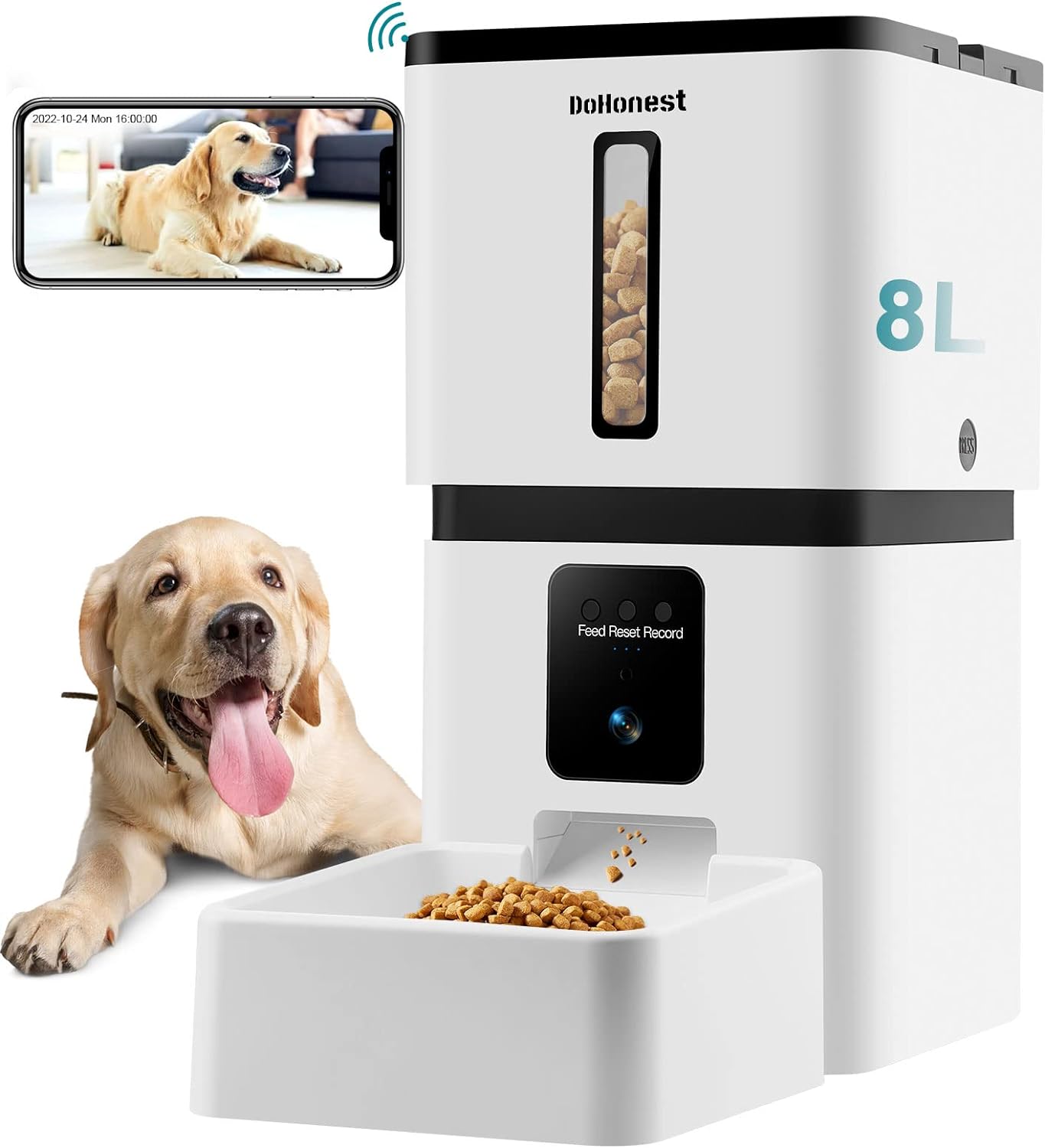 DoHonest自动喂食器——内置摄像头的最佳自动宠物喂食器