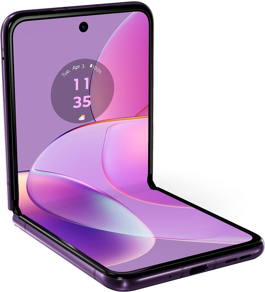 摩托罗拉Motorola - razr 2023夏日紫罗兰时尚折叠手机，美国百思买仅售499.99美元！
