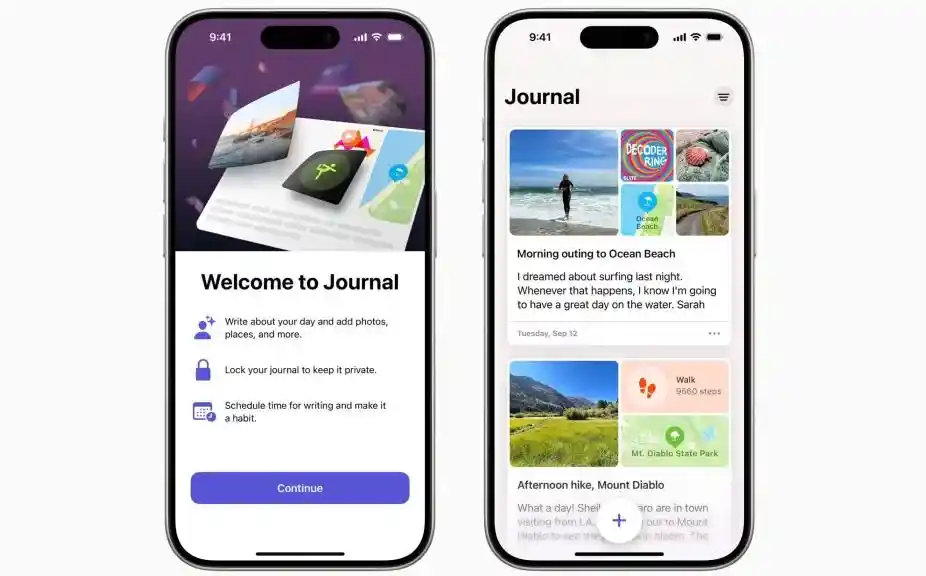 如何配合苹果Apple iOS 17.2更新使用苹果新的Journal应用