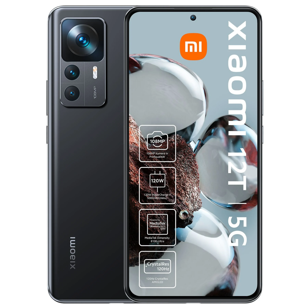 小米Xiaomi 12T 5G 256GB黑色版手机在德国MediaMarkt优惠300.9欧元，仅售349欧元