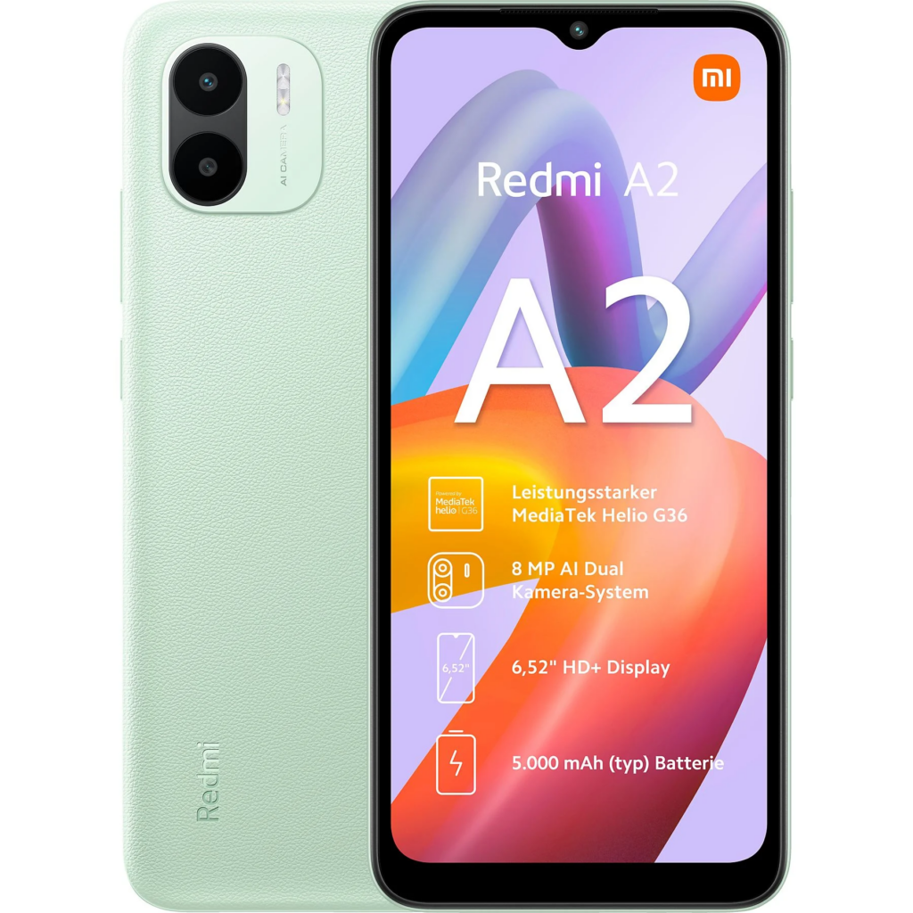 小米Redmi A2 32GB浅绿色版手机在德国MediaMarkt优惠33.91欧元，仅售75.99欧元