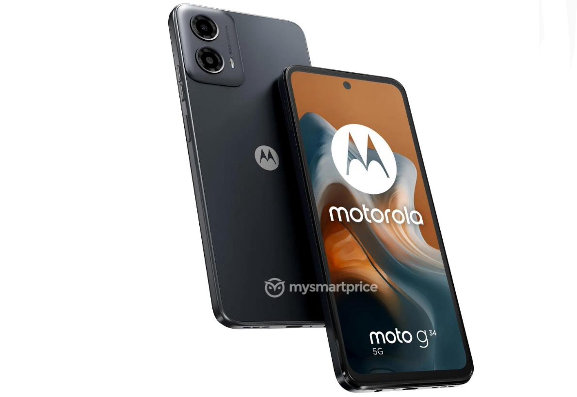 摩托罗拉MOTOROLA Moto G34 5G手机渲染图曝光 采用5000 万主摄