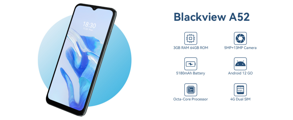 Blackview A52 4G智能手机在英国亚马逊优惠43.51英镑，售价仅为76.48英镑