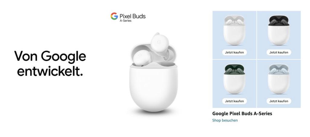 德國亞馬遜Google Pixel Buds A-Series無線耳機特惠44歐元，售價僅為65歐元