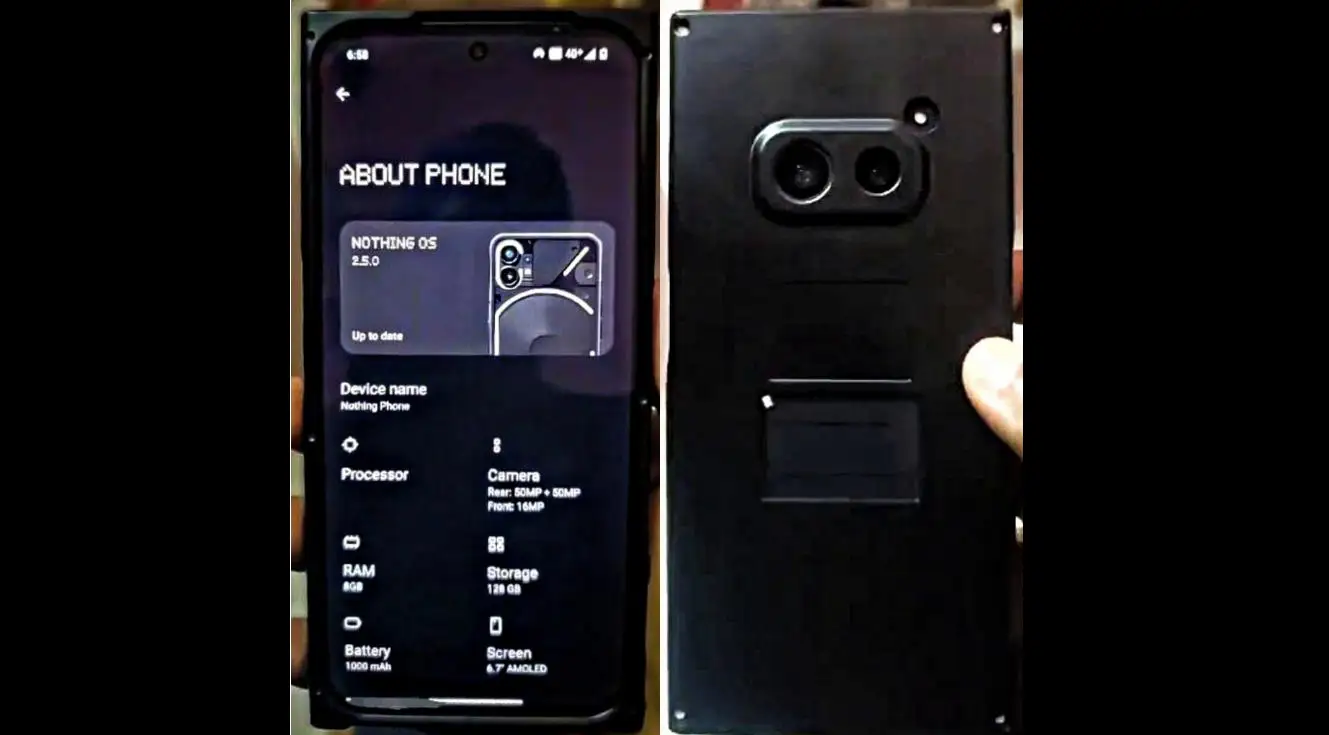 Nothing Phone 2a工程机曝光 采用6.7英寸OLED面板
