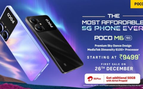Poco M6在印度发布：联发科Dimensity 6100+ SoC加持