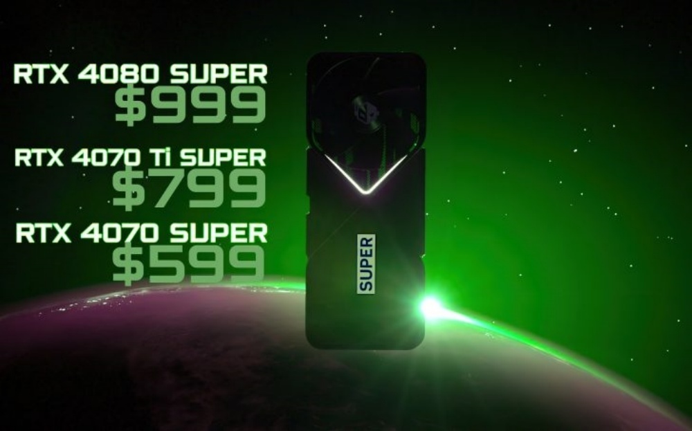 NVDIA英伟达RTX 40 SUPER显卡价格曝光：599美元起