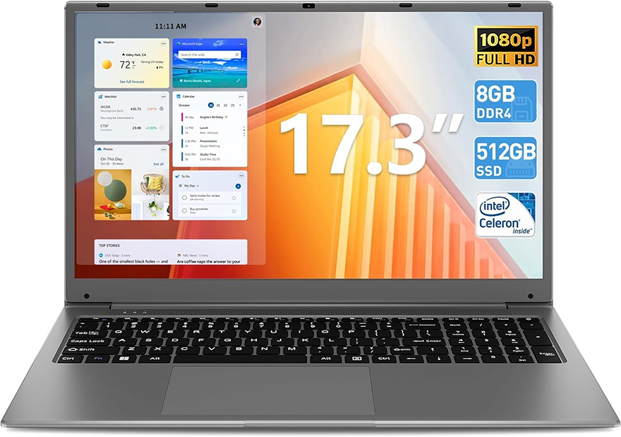 SGIN 17英寸笔记本在美国亚马逊可以省500美元，仅售299.99美元！