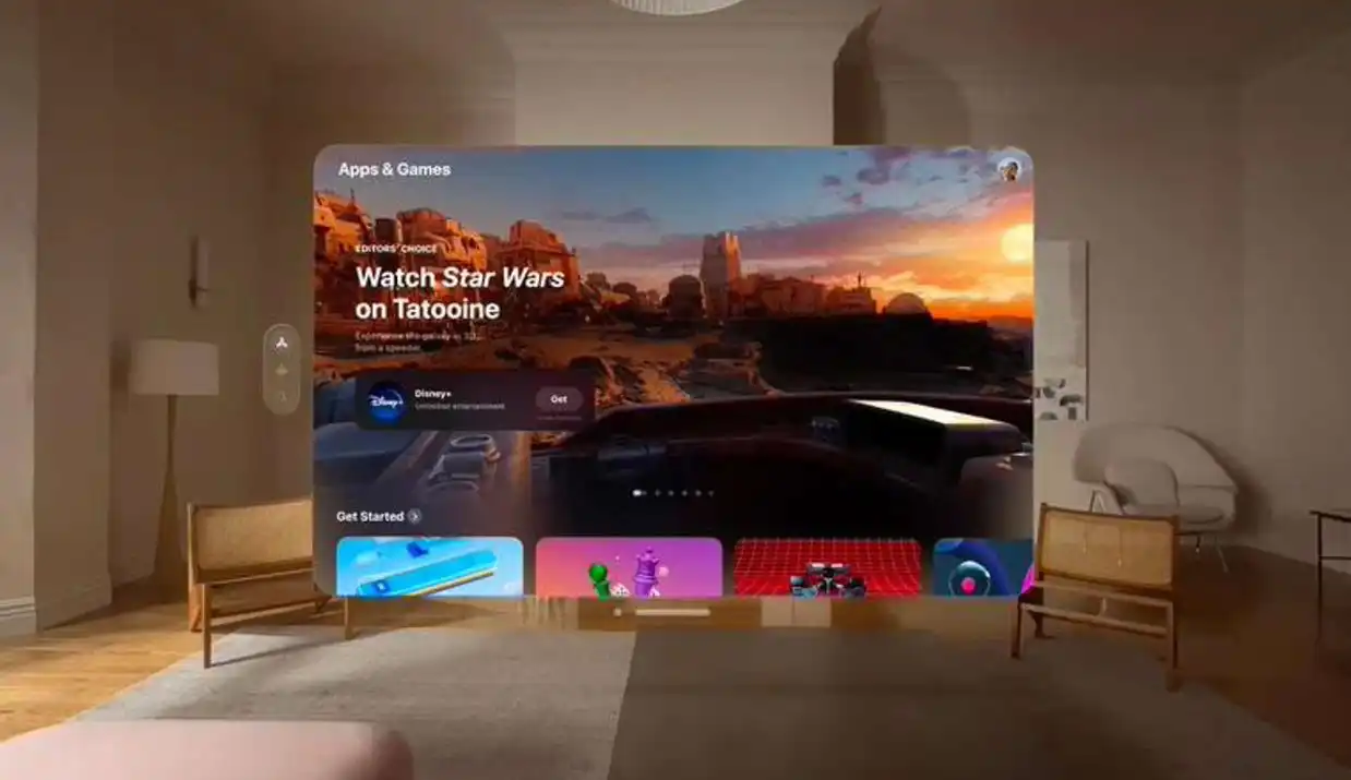 苹果Apple混合现实头显Vision Pro首发支持HBO Max、Apple TV+和Disney+