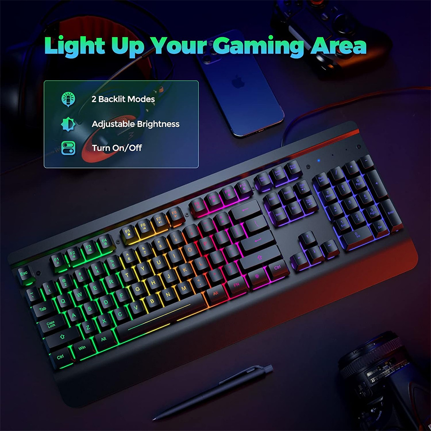 达科蒂Dacoity Rainbow LED静音键盘在美国亚马逊可以省10美元，仅售29.99美元！