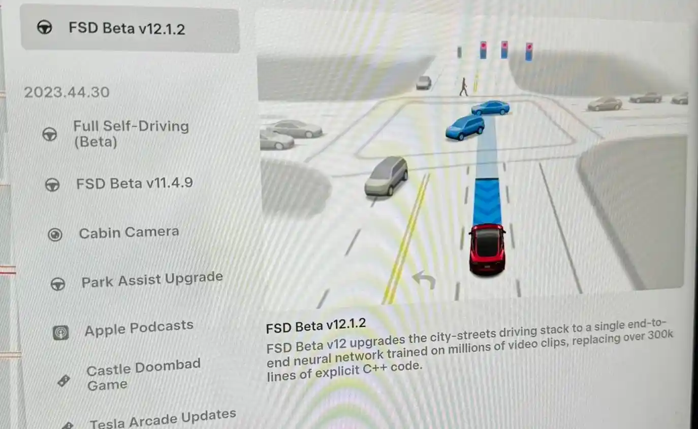 特斯拉Tesla FSD V12更新向非员工车主推送
