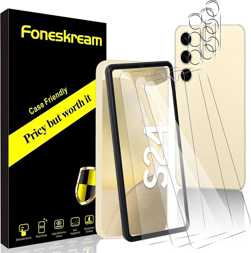 Foneskream三星Galaxy S24屏幕保护膜在加拿大亚马逊可以省2美元，仅售12.99美元！