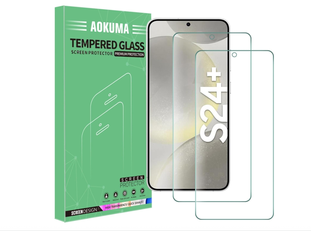 AOKUMA的Samsung Galaxy S24+ 5G屏幕保护膜（2件装）在荷兰Amazon这样买，可以省1.17欧元，仅5.71欧元