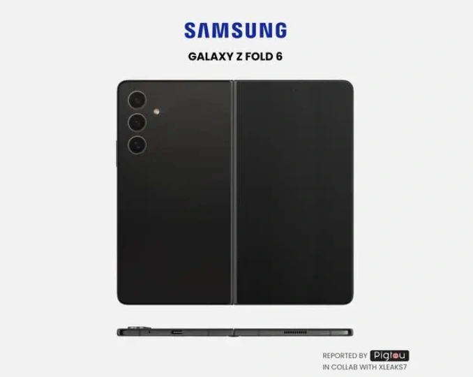 三星Samsung Galaxy Z Fold 6渲染图曝光：更轻薄且屏幕更宽广