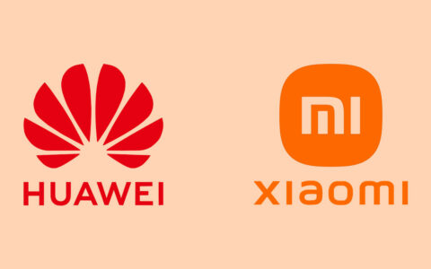 中国智能手机制造商小米Xiaomi和华为HUAWEI挑战全球高端市场，与三星Samsung、苹果Apple激战正酣