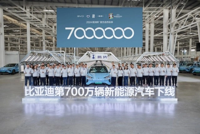 比亚迪第700万辆新能源汽车下线 全新腾势N7再次成为里程碑车型