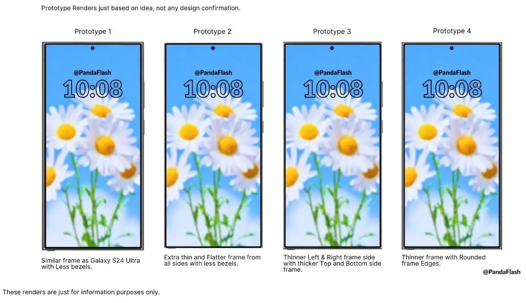 Galaxy S25 Ultra有四款原型機(jī)測(cè)試中 但原始設(shè)計(jì)與S24 Ultra相似