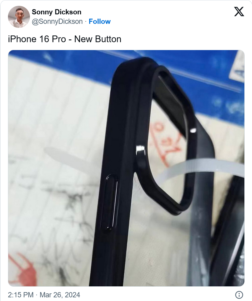 iPhone 16 Pro"捕捉按钮"的传闻因配件泄露而升温