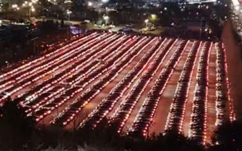 韩国特斯拉车主共创辉煌，千辆汽车点亮夜空，上演史上最大规模灯光秀