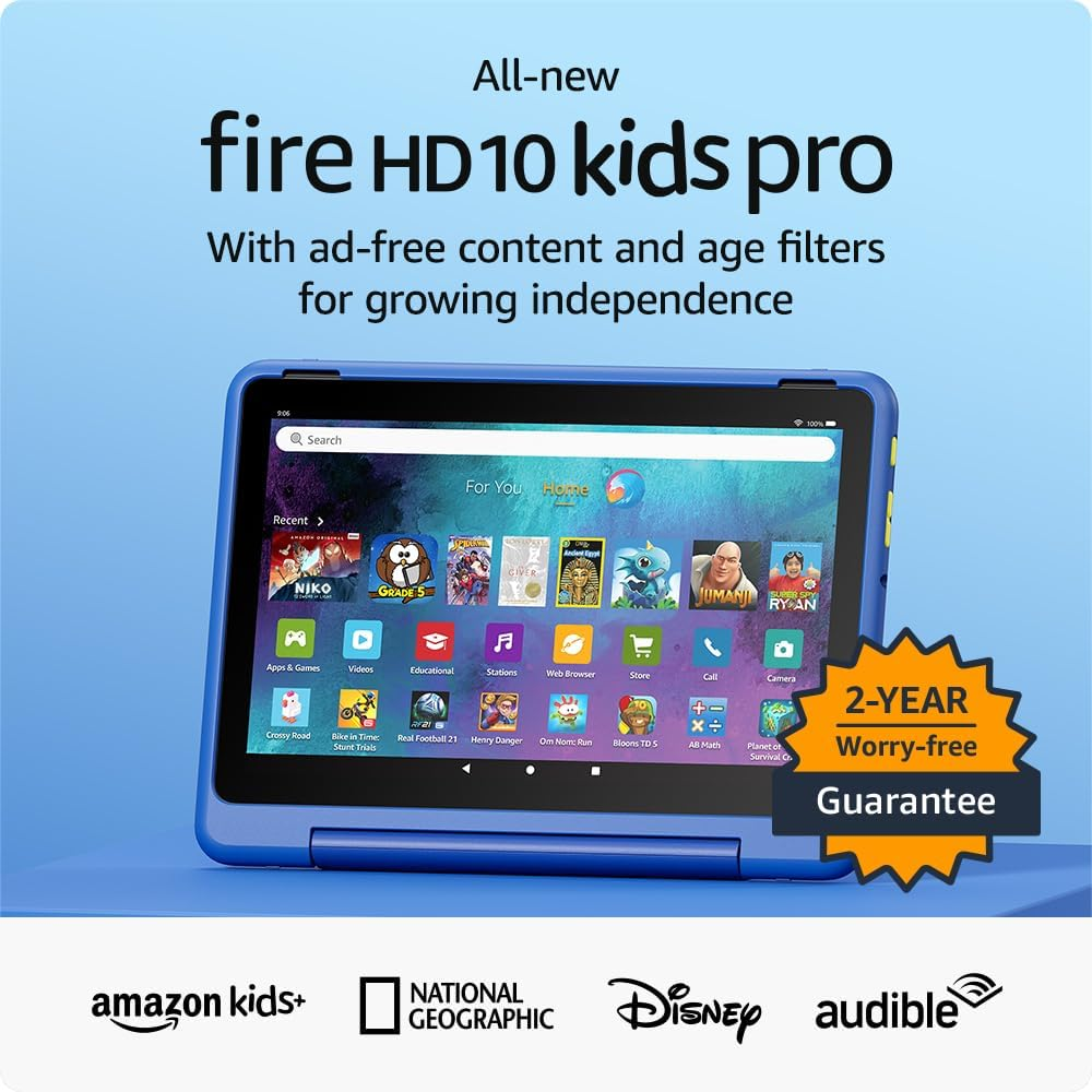 亚马逊全新Fire HD 10 Kids Pro平板电脑，6-12岁专用，现仅售149.99美元，享受40美元折扣！