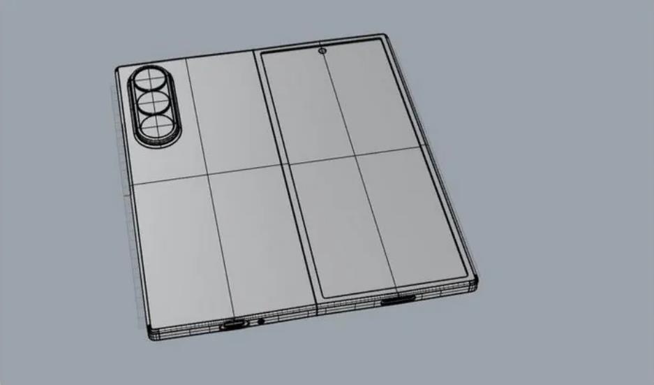 三星Galaxy Z Fold6 CAD渲染图曝光：设计更方正，尺寸更宽