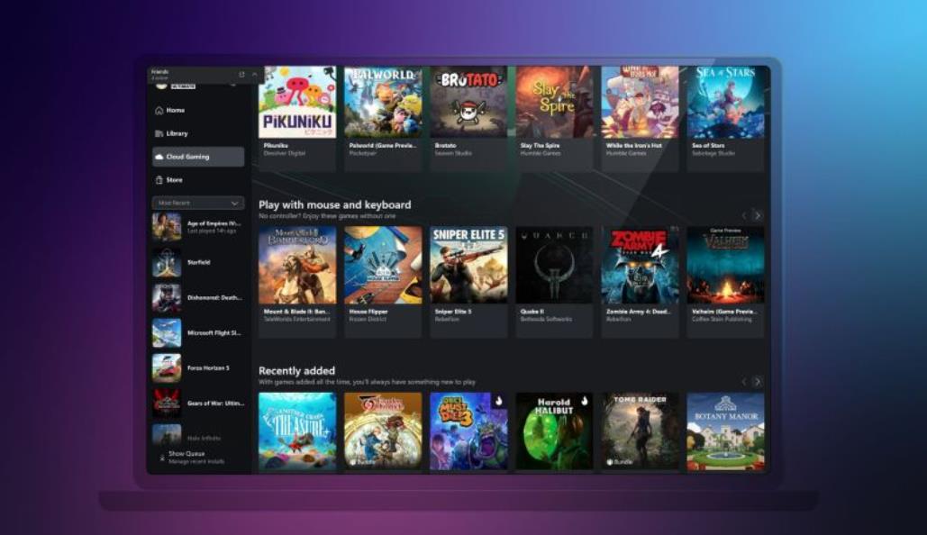 微软Xbox更新：25款云游戏支持键鼠操作，并推出《地狱之刃 2：塞娜的传说》专有频道