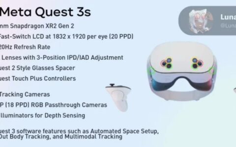 Meta Quest 3s“入门版”VR头显曝光：新增摄像头与升级SoC，售价亲民
