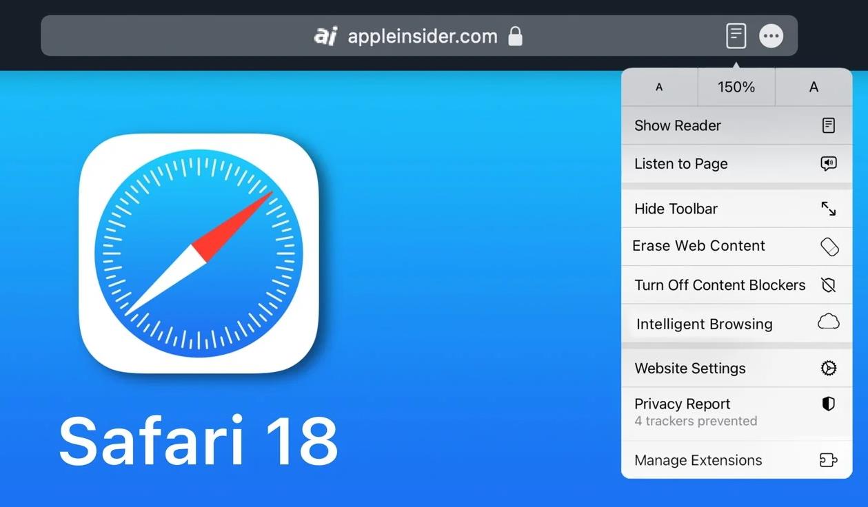 蘋果Safari 18瀏覽器新功能曝光：AI驅動的智能搜索與網頁橡皮擦