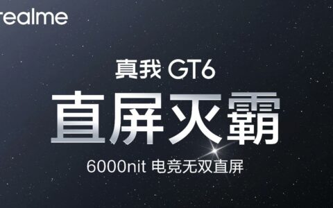 realme GT6屏幕规格曝光：拥有高达6000nit的局部峰值亮度