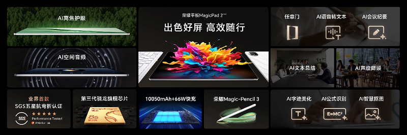 榮耀平板MagicPad2正式發布，2899元起售