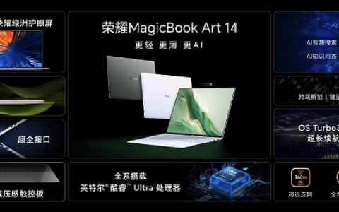 更輕、更薄、更AI 榮耀MagicBook Art 14發布，售價7999起