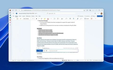 微軟Word“Draft with Copilot”功能大升級：智能改寫、擴寫與多語言轉換