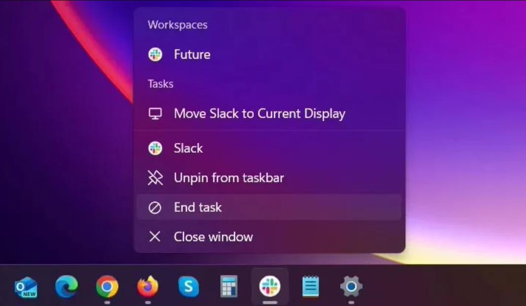 Windows 11新增便捷功能：任務(wù)欄右鍵快速關(guān)閉應(yīng)用