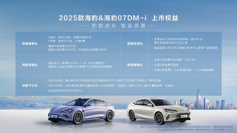 海豹IP上新，比亞迪2025款海豹、海豹07DM-i上市，加速新技術(shù)迭代