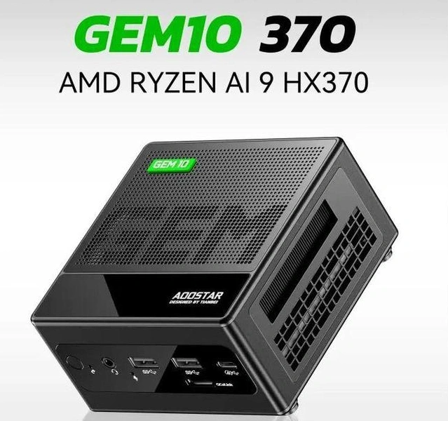 天钡 GEM10 370 迷你 PC 亮相：首搭 AMD Ryzen AI 9 HX 370 APU