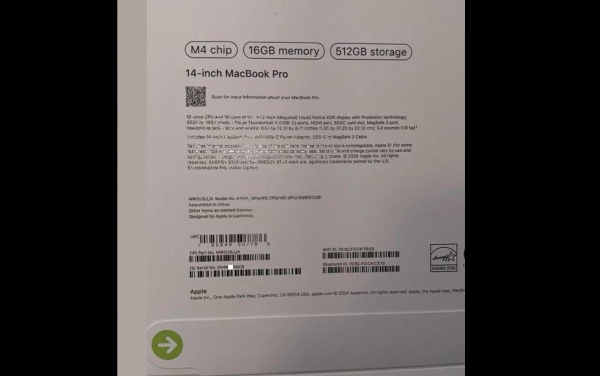 蘋果M4 MacBook Pro規(guī)格曝光，或將很快發(fā)布