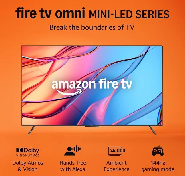 亞馬遜推出全新 Omni Mini-LED 系列 Fire TV電視：QLED 4K 144Hz