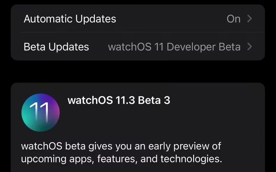 蘋果發(fā)布watchOS 11.3 Beta 3等更新，掃地機器人將入駐Home應用