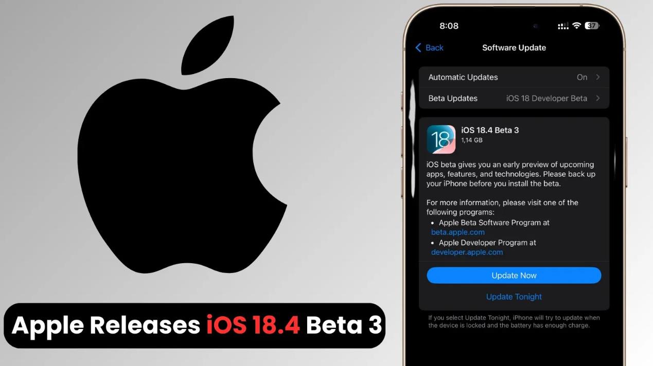 蘋果發布iOS 18.4 Beta 3：鎖屏通知能“插隊”，做飯聽歌全智能?