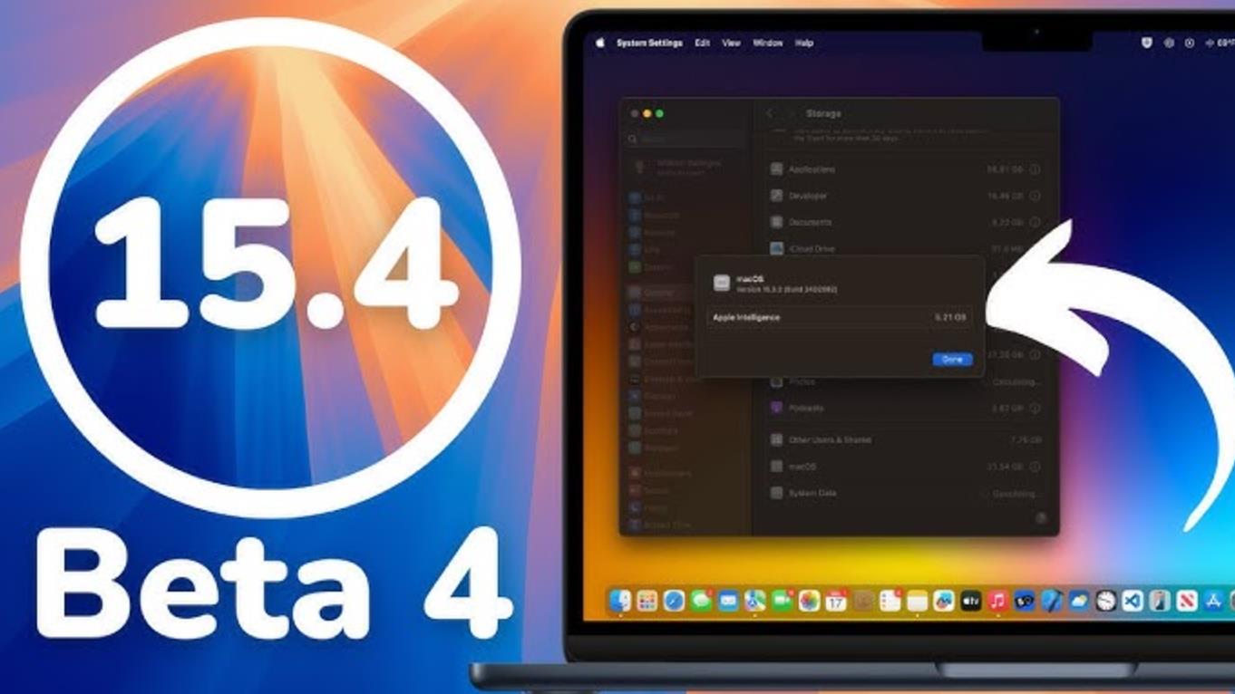 蘋果發(fā)布macOS 15.4 Beta 4更新：重新開放存儲(chǔ)信息查看