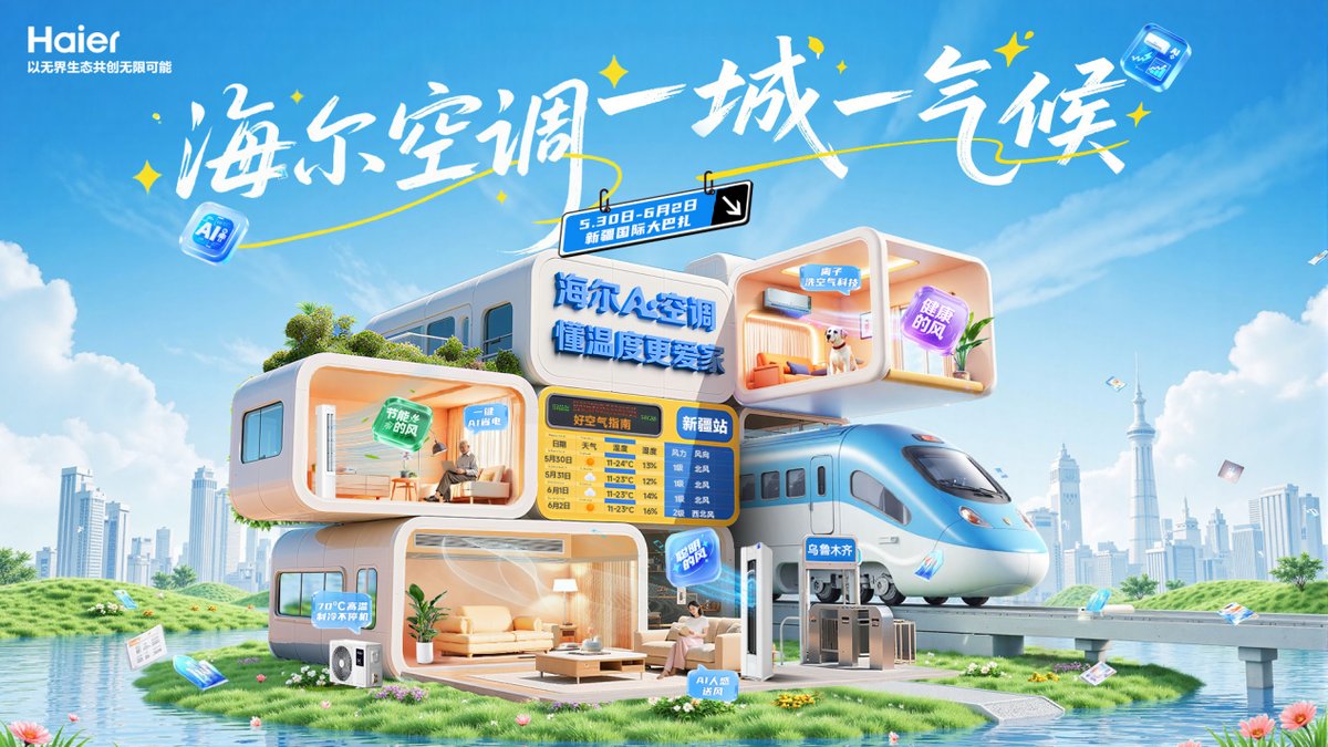 又熱又干還有沙塵？海爾空調(diào)要在新疆街頭洗空氣