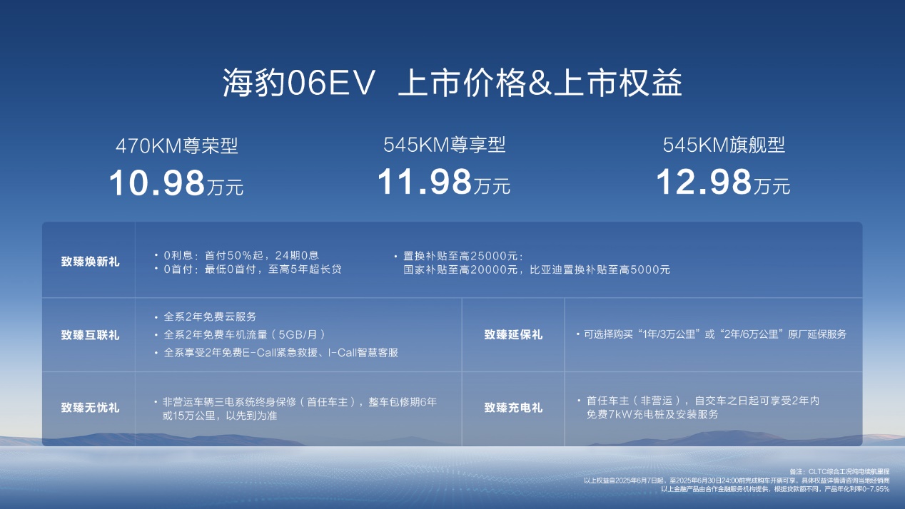比亞迪海豹06EV正式上市 10.98萬起！主打年輕家庭純電轎跑新選項(xiàng)