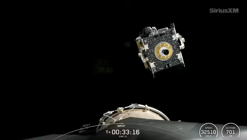 ?SpaceX獵鷹9號(hào)成功部署SiriusXM衛(wèi)星，助推器實(shí)現(xiàn)第八次回收